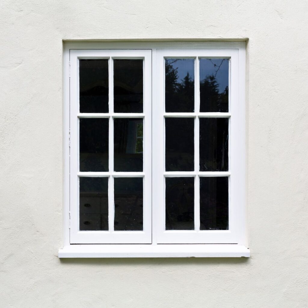 White Double Glazed Windows on a House